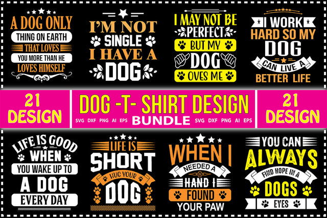 Dog T- Shirt Design Bundle, Dog SVG Bundle SVG orpitasn 