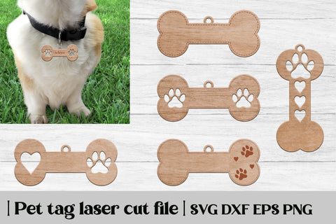 Dog tag laser cut | Pet tag SVG SVG Svetana Studio 