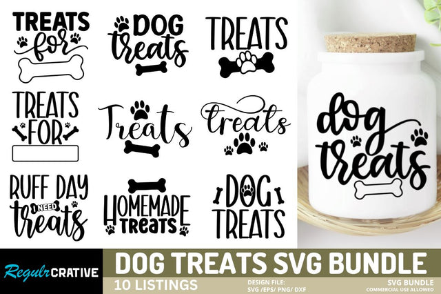 Dog Treats SVG Bundle SVG Regulrcrative 