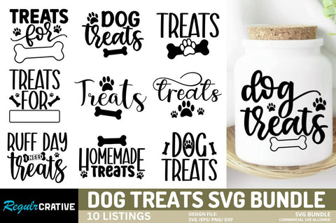 Dog Treats SVG Bundle SVG Regulrcrative 