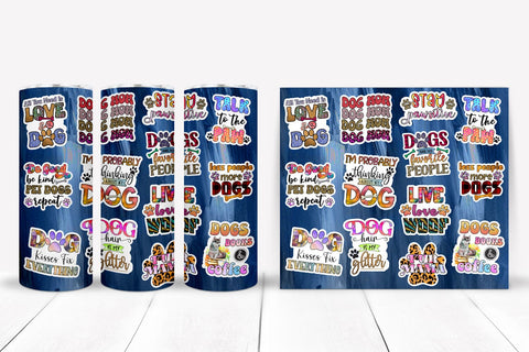 Dog Tumbler Sublimation I Dog Tumbler Wrap PNG I Dog Wrap Sublimation Happy Printables Club 