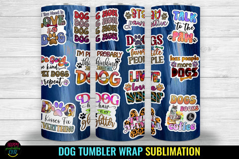 Dog Tumbler Sublimation I Dog Tumbler Wrap PNG I Dog Wrap Sublimation Happy Printables Club 