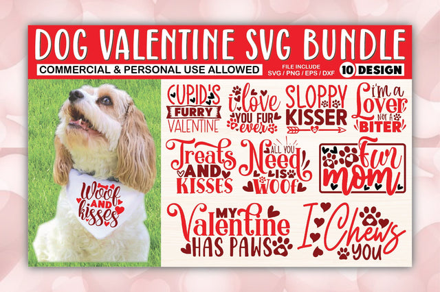Dog Valentine SVG Bundle SVG Ariyan 