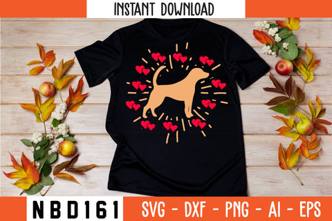 DOG VALENTINE T-Shirt Design SVG Nbd161 