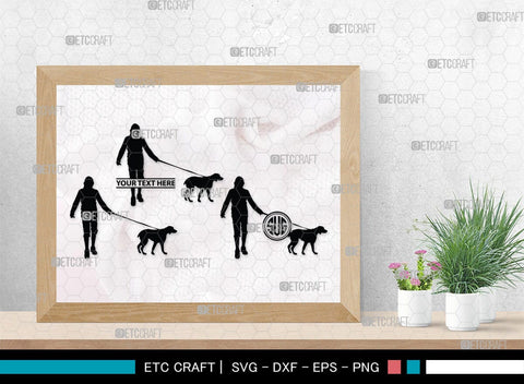 Dog Walker Monogram, Dog Walker Silhouette, Dog Walker SVG, Woman Walking Svg, Dog Svg, Dog Lover Svg, SB00352 SVG ETC Craft 
