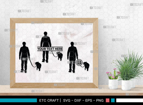 Dog Walker Monogram, Dog Walker Silhouette, Dog Walker SVG, Woman Walking Svg, Dog Svg, Dog Lover Svg, SB00352 SVG ETC Craft 