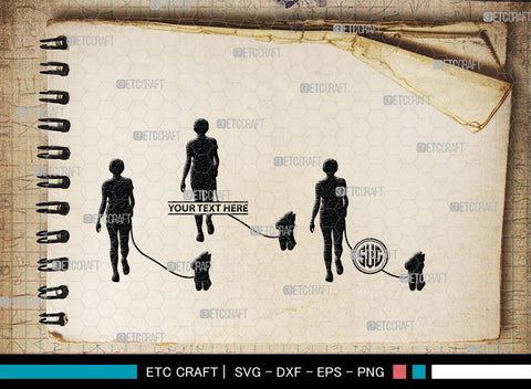 Dog Walker Monogram, Dog Walker Silhouette, Dog Walker SVG, Woman Walking Svg, Dog Svg, Dog Lover Svg, SB00352 SVG ETC Craft 