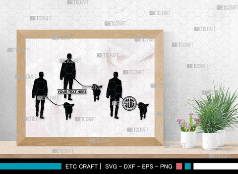 Dog Walker Monogram, Dog Walker Silhouette, Dog Walker SVG, Woman Walking Svg, Dog Svg, Dog Lover Svg, SB00352 SVG ETC Craft 