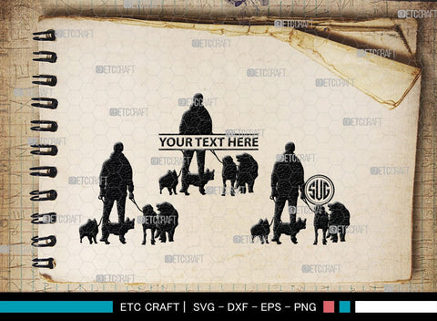 Dog Walker Monogram, Dog Walker Silhouette, Dog Walker SVG, Woman Walking Svg, Dog Svg, Dog Lover Svg, SB00352 SVG ETC Craft 