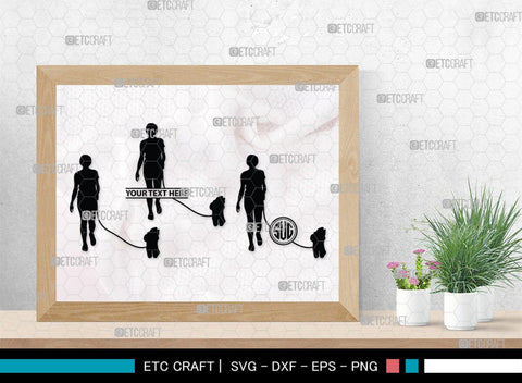 Dog Walker Monogram, Dog Walker Silhouette, Dog Walker SVG, Woman Walking Svg, Dog Svg, Dog Lover Svg, SB00352 SVG ETC Craft 