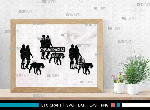 Dog Walker Monogram, Dog Walker Silhouette, Dog Walker SVG, Woman Walking Svg, Dog Svg, Dog Lover Svg, SB00352 SVG ETC Craft 