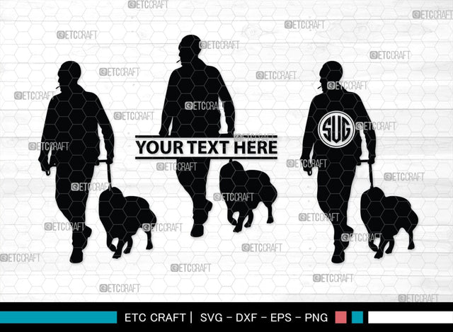 Dog Walker Monogram, Dog Walker Silhouette, Dog Walker SVG, Woman Walking Svg, Dog Svg, Dog Lover Svg, SB00352 SVG ETC Craft 