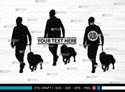 Dog Walker Monogram, Dog Walker Silhouette, Dog Walker SVG, Woman Walking Svg, Dog Svg, Dog Lover Svg, SB00352 SVG ETC Craft 