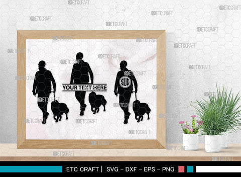 Dog Walker Monogram, Dog Walker Silhouette, Dog Walker SVG, Woman Walking Svg, Dog Svg, Dog Lover Svg, SB00352 SVG ETC Craft 
