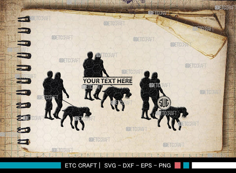 Dog Walker Monogram, Dog Walker Silhouette, Dog Walker SVG, Woman Walking Svg, Dog Svg, Dog Lover Svg, SB00352 SVG ETC Craft 