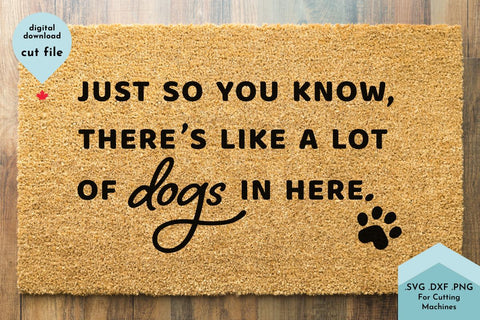 Dog Welcome Mat, Doormat SVG Cut File SVG Lettershapes 