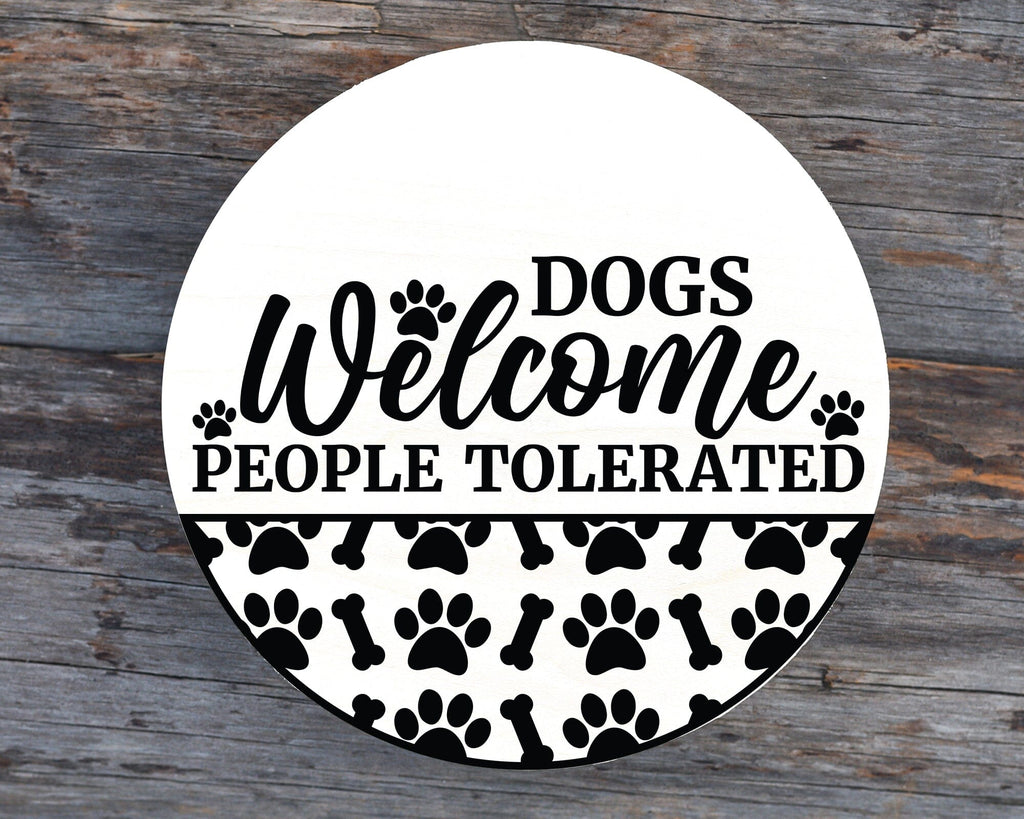 Dogs Welcome Signage Dog Welcome Sign SVG Bundle - Dog Sign SVG, Welcome SVG, Dog Round Sign ...