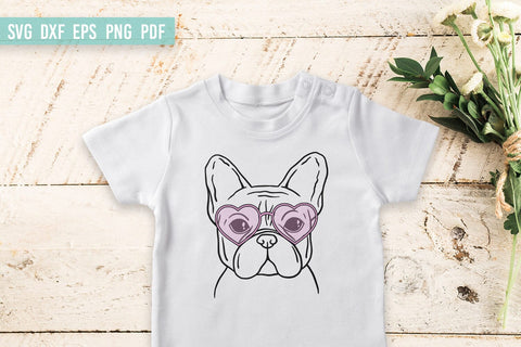 Dog with heart glasses SVG | Valentine SVG Cut File SVG Irina Ostapenko 