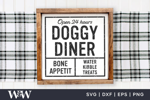 Doggy Diner SVG | Dog Sign SVG SVG Wood And Walt 