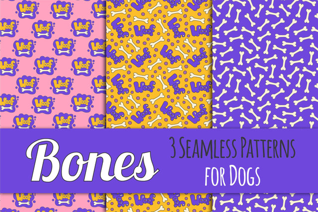 Doggy Seamless Patterns Digital Pattern Rin Green 