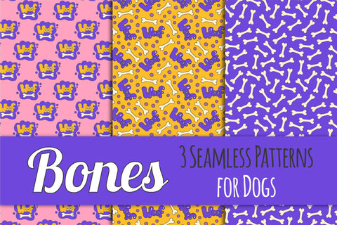 Doggy Seamless Patterns Digital Pattern Rin Green 