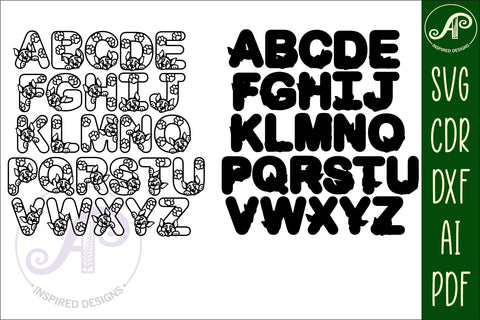 Dog/Puppy letters alphabet set. 78layered letters. SVG APInspireddesigns 