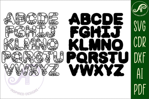Dog/Puppy letters alphabet set. 78layered letters. SVG APInspireddesigns 