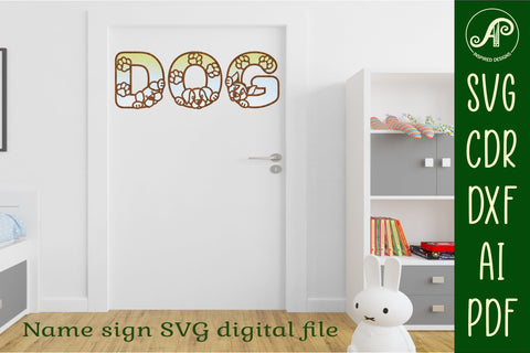 Dog/Puppy letters alphabet set. 78layered letters. SVG APInspireddesigns 