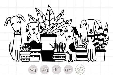 Dogs and Plants SVG, Dogs svg, House Plants svg, Dogs svg Files SVG Lynda M Metcalf 