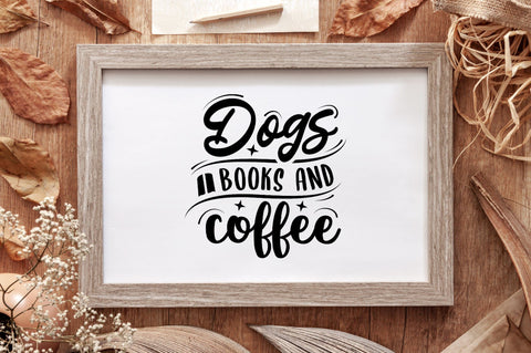 dogs books and coffee svg design SVG futivesvg 
