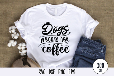 dogs books and coffee svg design SVG futivesvg 