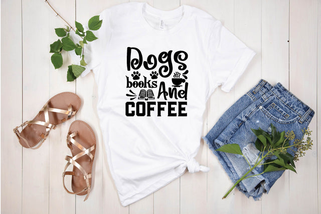 dogs books and coffee SVG designer krishna 
