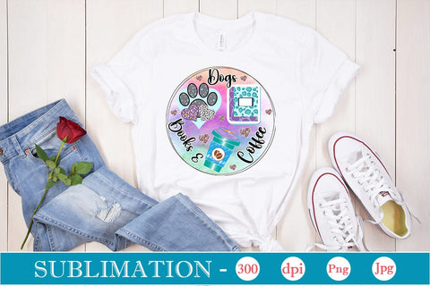 Dogs Books & Coffee Sublimation SVGs,Quotes and Sayings,Food & Drink,On Sale, Print & Cut Sublimation DesignPlante 503 