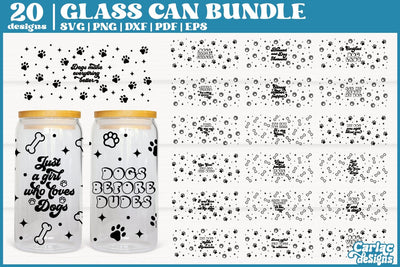 Dogs Glass Can Wrap SVG Bundle | Pet Lover Glass Can | Vol 1 SVG Carla C Designs 