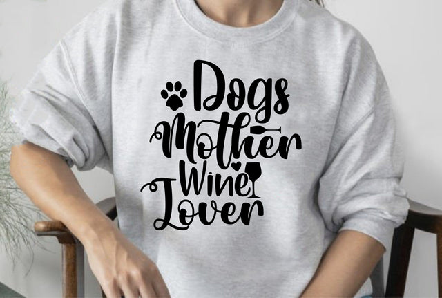 Dogs Mother Wine Lover SVG orpitasn 