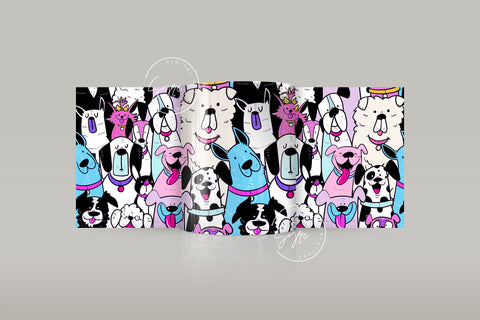 Dogs Mug Design, Cute Dogs Sublimation Wrap, Dog Mug Wrap, Gift for Dog Lover, 11 & 15 Oz Mug Cricut Press Sublimation Wrap Sublimation Syre Digital Creations 