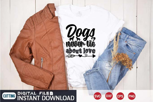 dogs never lie about love SVG designer krishna 