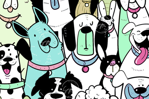 Dogs Pattern 20 oz Skinny Tumbler Design, Cute Puppies Tumbler Wrap, Puppies Sublimation Wrap png, Dog Lover Gift, Skinny Travel Tumbler Sublimation Syre Digital Creations 