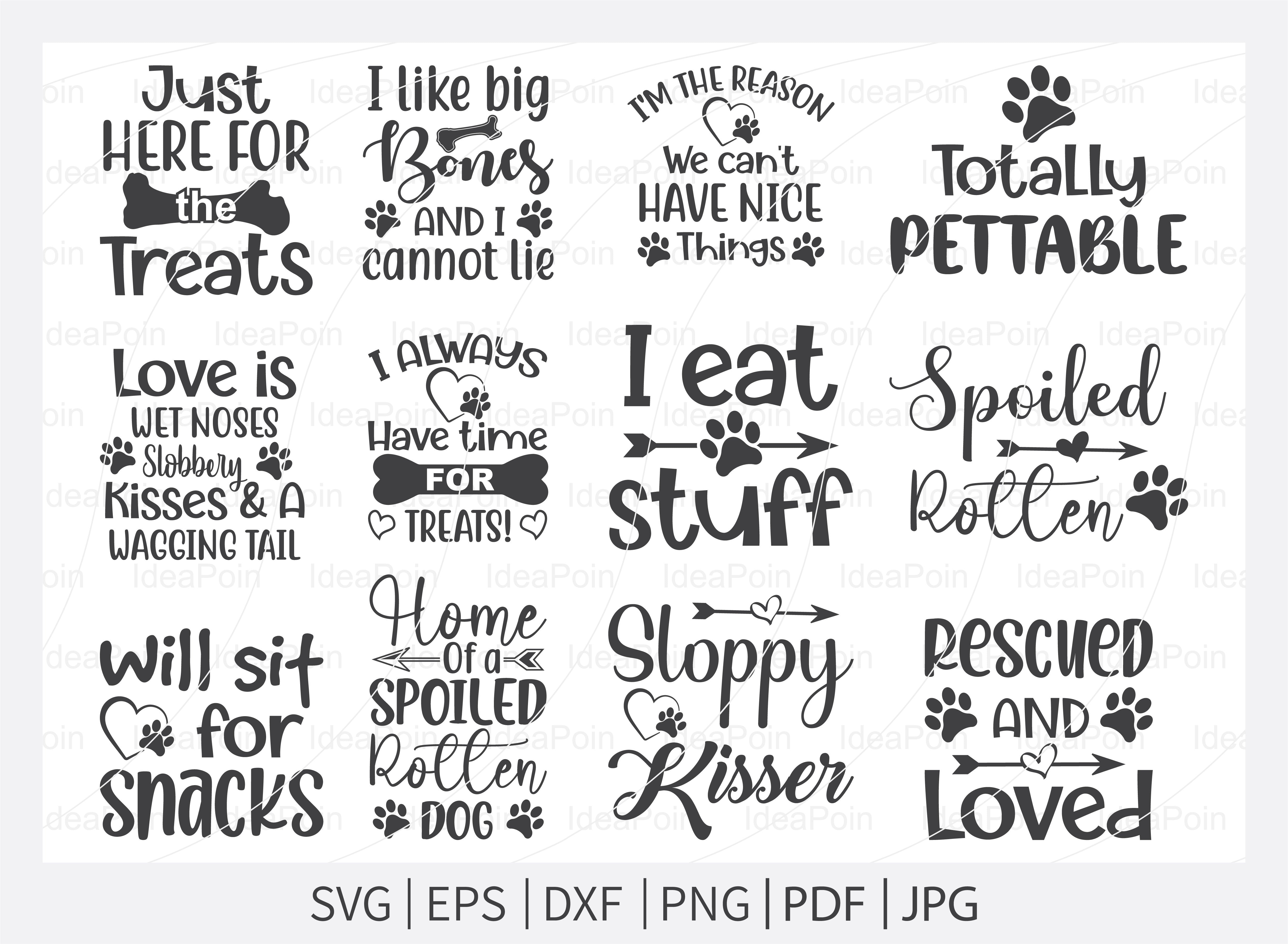 Dog Bandana SVG Bundle, 25 Designs, Funny Dog Bandana SVG Cut Files, Dog  Quotes SVG, Live Love Woof SVG