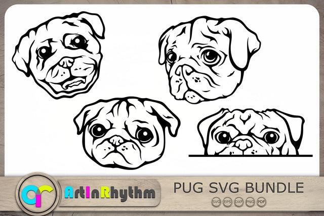 Dogs Svg, Pugs Svg, Pug Dog Svg Bundle, Pug Svg SVG Artinrhythm shop 