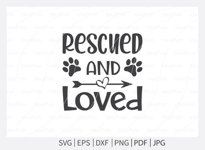 Dogs SVG, Rescued and Loved Svg, Dog Bandana SVG , Dog Life svg, Dog Bandana Designs, Dog Mom svg, Dog png, Dog jpg, Dog dxf SVG Dinvect 