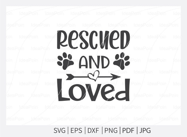 Dogs SVG, Rescued and Loved Svg, Dog Bandana SVG , Dog Life svg, Dog Bandana Designs, Dog Mom svg, Dog png, Dog jpg, Dog dxf SVG Dinvect 