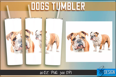 Dogs Tumbler Sublimation | Animal 20 Oz Tumbler Sublimation Fly Design 
