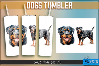 Dogs Tumbler Sublimation | Animal 20 Oz Tumbler Sublimation Fly Design 