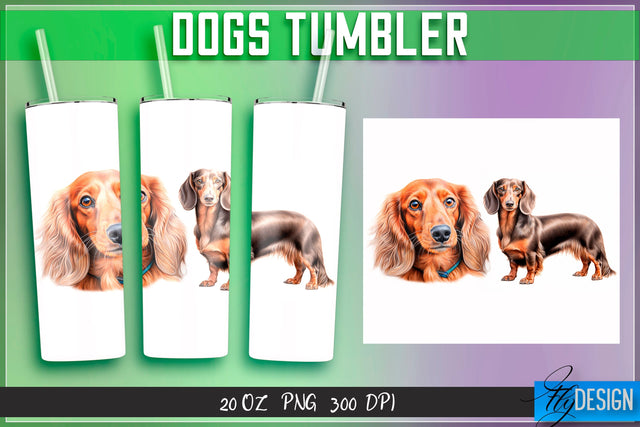 Dogs Tumbler Sublimation | Animal 20 Oz Tumbler Sublimation Fly Design 