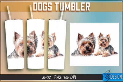 Dogs Tumbler Sublimation | Animal 20 Oz Tumbler Sublimation Fly Design 