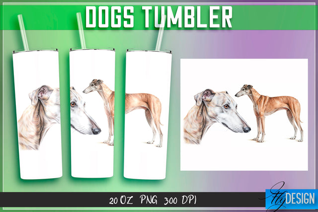 Dogs Tumbler Sublimation | Animal 20 Oz Tumbler Sublimation Fly Design 