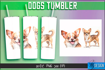 Dogs Tumbler Sublimation | Animal 20 Oz Tumbler Sublimation Fly Design 
