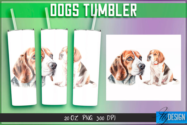 Dogs Tumbler Sublimation | Animal 20 Oz Tumbler Sublimation Fly Design 