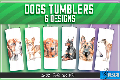 Dogs Tumbler Sublimation | Animal 20 Oz Tumbler Sublimation Fly Design 